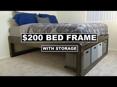 DIY $200 Bed Frame With Storage!!
