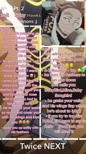 - 🪶🦅❤️ - Soft & Spicy Hawks Headcannons #Hawks #Keigo #Takami #BNHA #MHA #Heros #ProHero #Headcannons @mha.__.headcann0ns