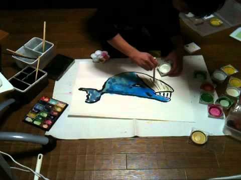 『 くじら 』の絵手紙