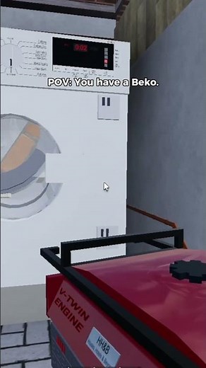 Beko Washing Machine Crazy Unbalanced with Brick 🤯 #shortsvideo #shorts #roblox #laundry