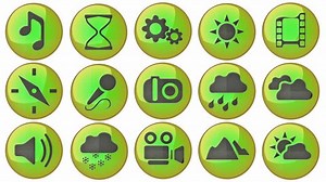 loop icon set with alpha