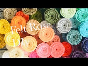 Rolled Felt flowers DIY || How to make Felt Flowers