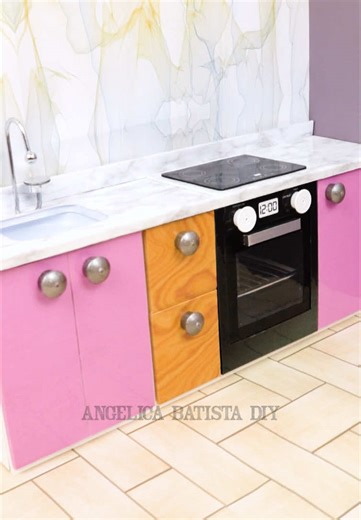 Cozinha de Brinquedo DIY para Bonecas e Miniaturas