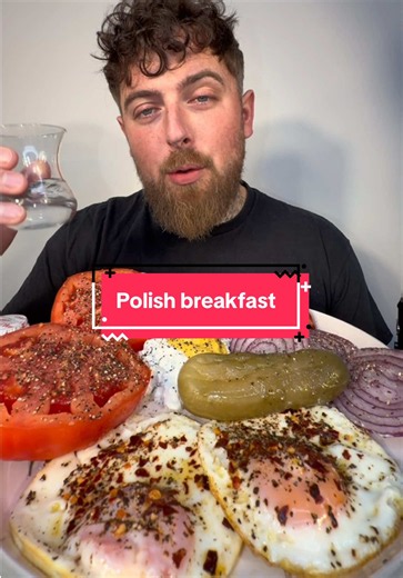 Polish breakfast 🇵🇱 #polishfood #polish #breakfast #foodtok #mukbang | balkan breakfast