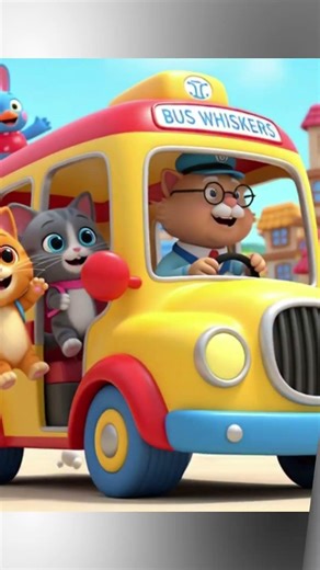 Two Tiny Kittens on the Bus 🐱🚌 | Fun Kids Nursery Rhyme & Poem