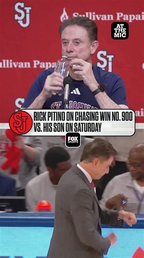 Rick Pitino is well aware how special it would be to earn career win No. 900 against his son on Saturday ❤️ | College Hoops on FOX