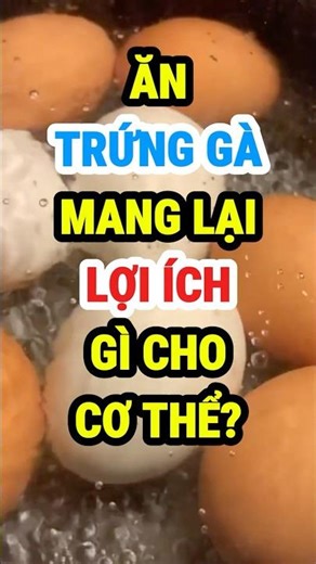 Ăn trứng gà mang lại lợi ích gì cho cơ thể? #songkhoe