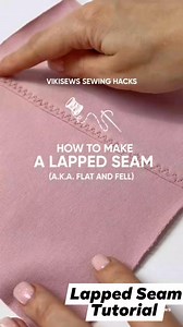 Lapped Seam Tutorial 🪡 #sewingtricks #handsew #sewingtips #handsewing #sewing #embroidery #sewingideas #sewmate | SewMate