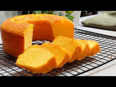 Resep dan cara membuat Orange Cake / Bolu Jeruk 4 telur