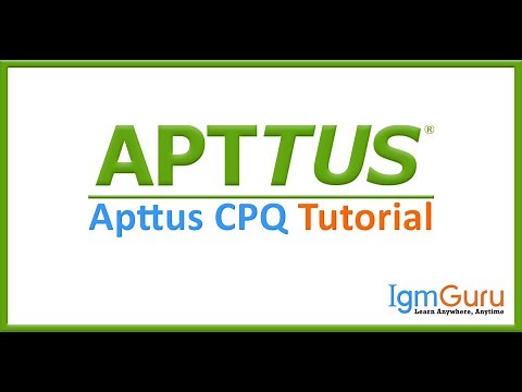 Apttus CPQ Training | Apttus Certification Course | Apttus Tutorial Video [2024] by igmGuru