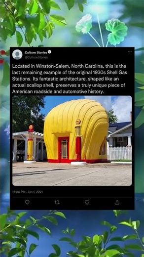 This 1930s Shell Station Looks Unreal 😲⛽ in Winston-Salem #RetroDesign