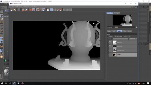 C4D Octane Redshift 渲染Z通道（Depth）的方法