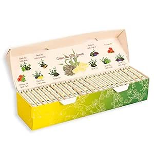 Lemon Green Tea | Additives Free - 100 % Natural | Tea Bags Made From 100 % Cotton | 22 Count Tea Bags | Smooth Flavour | Brew as Hot Tea or Iced Tea | Premium Tea | Natural Noura