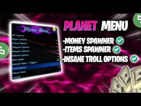 Planet Menu | FiveM Cheat Showcase | Spawn Money, Items and Weapons