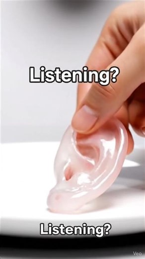 ASMR REALISTIC "HUMAN EAR" MUKBANG 👂🩸 (Edible Glass) WET TEAR & CRACK | #shorts