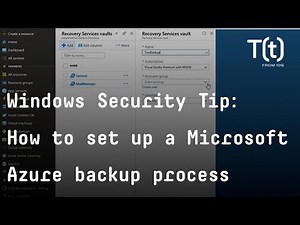How to set up a Microsoft Azure backup process