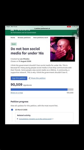 #dontbansocialmeadiaforunder16s #fyp #uk #petition