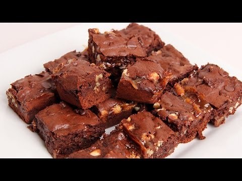 Triple Chocolate Caramel Brownies Recipe - Laura Vitale - Laura in the Kitchen Episode 333