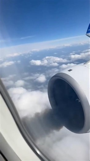 Plane Engine Caught Fire Mid-Air! 😱✈️ #shorts #emergency