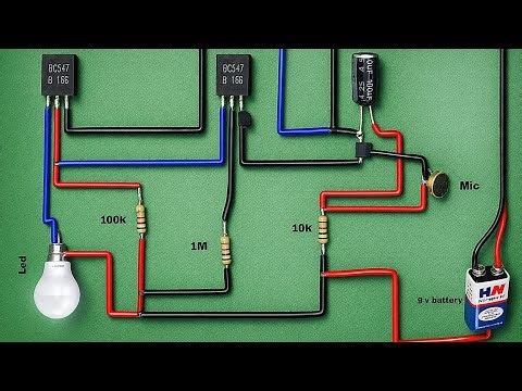 How to Make Clap Switch Sound Activated Light Circuit | DIY How to Make
