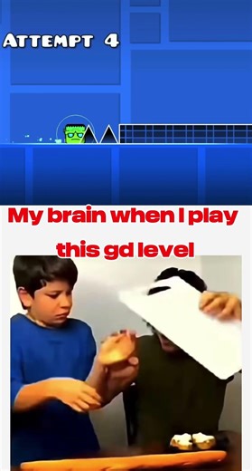 My brain when I play this geometry dash level called you’ve been trolled #funny #geometrydash