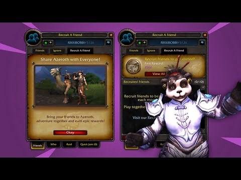 Recruit A Friend System Overview & Tutorial | Recruit up to 10 friends | World of Warcraft BFA