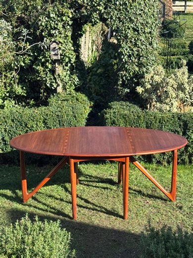 Mid Century Danish Teak Drop-leaf Dining Table by Kurt Østervig - Etsy New Zealand