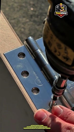 Installing a Door Hinge on a Wooden Panel #factorywork #constructionwork