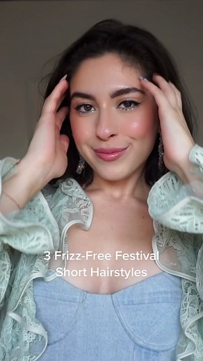 Lmk which one is your favorite! I prepped my hair using the @garnierusa Fructis “Sleek & Shine 10-in-1 Leave-in Spray” & “Anti-Frizz Serum” to protect my hair from heat & frizz👏🏼#GarnierPartner #GarnierFructis #shorthairstyles #frizzfreehairstyles #festivalhairstyles