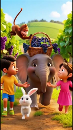 🍇 Grapes Farm Adventure | Sweet Fruit Story #animation #3danimation #cartoon