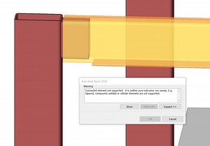 Can't make bolt connection on beam after edit in family