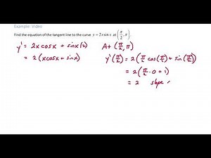 Find the Equation of the Tangent Line to a Point