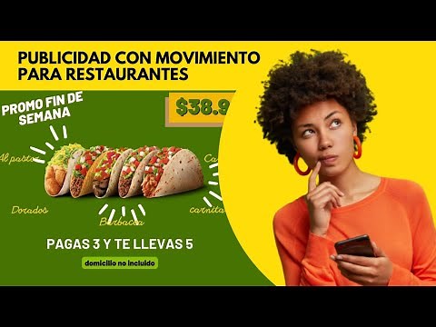 Como Hacer una PUBLICIDAD ANIMADA de un restaurante para tus redes sociales, Aumenta tus ventas.