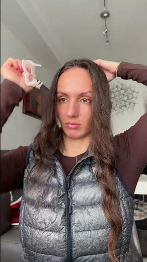 easy braid trick for thin hair ✨ makes it look #thin hair #easyhairstyle #braidfuller