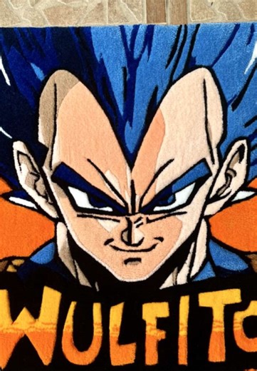 Vegeta SSJ Blue Tufting Art Tutorial