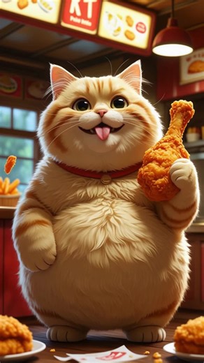Chicken Banana Dance: Fun Moves with Orange Cat