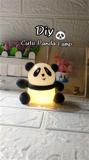 DIY cute panda 🐼 lamp handmade #shorts #viralshorts #diy #artandcraft #craft #viralvideo #trending