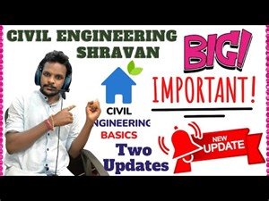 Two Big Important updates civil engineering by shravan | Civil Basics | building design | online |