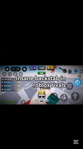 INSANE MID-AIR BACKSTAB IN ROBLOX RIVALS😱💀 #roblox #shorts