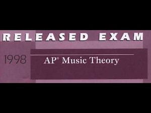 1998 AP Music Theory Released Exam, Section I Part A