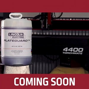 COMING SOON! PlateGuard™ by Lincoln Electric. Protect your investment with our all new proprietary plasma water table additive. This fluid prevents rust and looks cool while doing it! You now have access to the same additive Lincoln Electric Cutting Systems uses in all of its Torchmate tables. Stay tuned for the official release of PlateGuard™ in the very near future! #torchmate #torchmatecnc #lincolnelectric #PlateGuard #Fabrication #madeinusa #plasmatable #metalwork #metalart | Torchmate CNC C