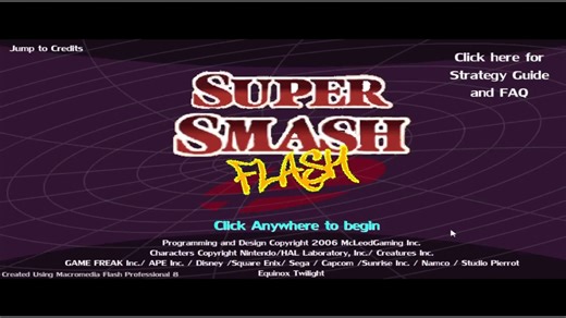 【FLASH-FTG】SUPER SMASH FLASH(游戏明星大乱斗1)经典普通难度