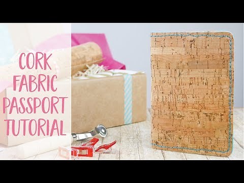Cork Leather Fabric Passport or Phone Cover Tutorial | Craftiosity | Craft Kit Subscription Box