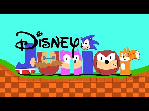 Disney Junior Logo with Sonic the Hedgehog Bumper ID Ident Drawing