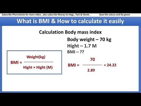 Body Mass Index formula | How to calculate BMI | How to check BMI at Home | PHARMAHUTS | Neeraj rai