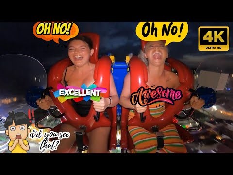 🌌 Riding the Slingshot at 11 PM — Terrifying 😨#adrenalinerush #slingshotride #slingshotchallenge