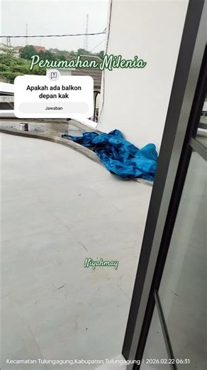 Front balcony of the housing complex