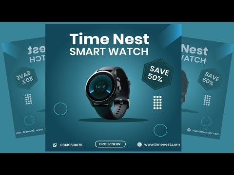 Smart Watch Post Design in Adobe illustrator | Graphic design Tutorial