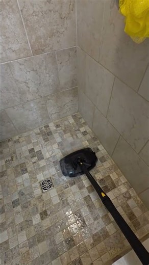 Oddly satisfying grout cleaning.