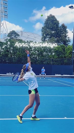 Slow-Mo Tennis | Anna Kalinskaya – Beautiful Serve in Slow Motion | Instagram